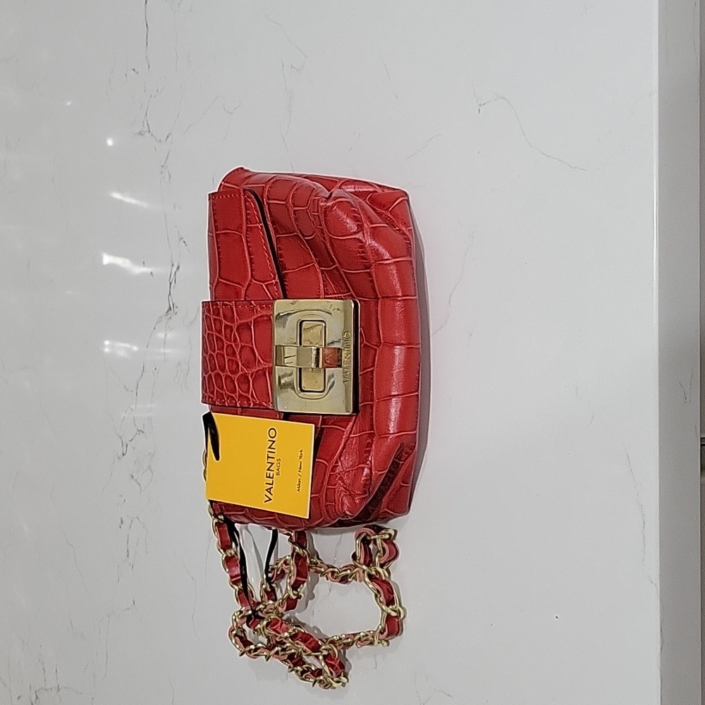Valentino by Mario Valentino, small crocodile genuine leather bag